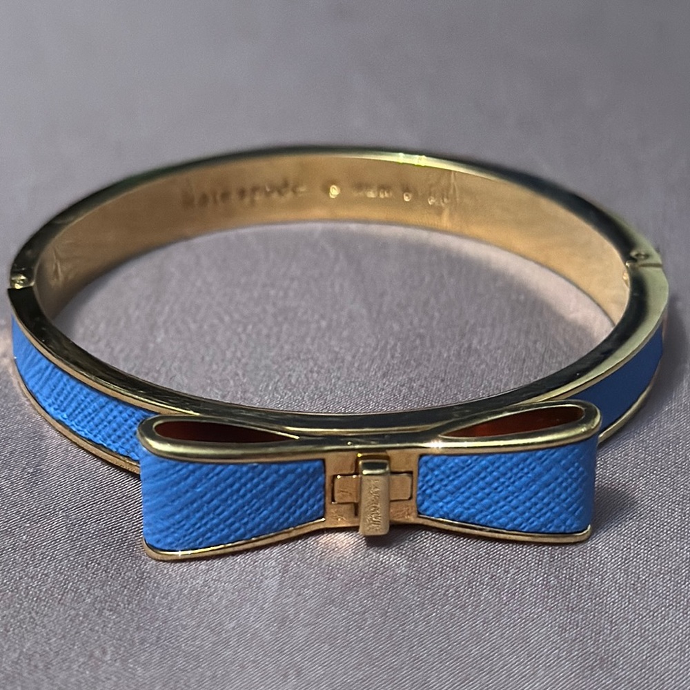 Kate Spade Gold and Blue Bow Bracelet